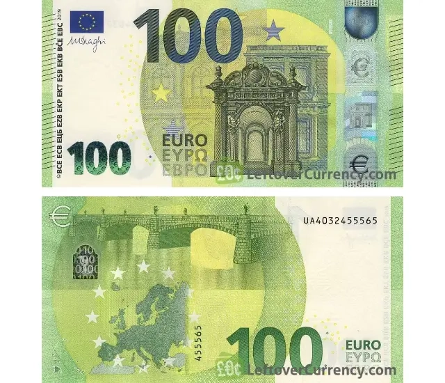 Nota de 100 Euros - 2019 até hoje
