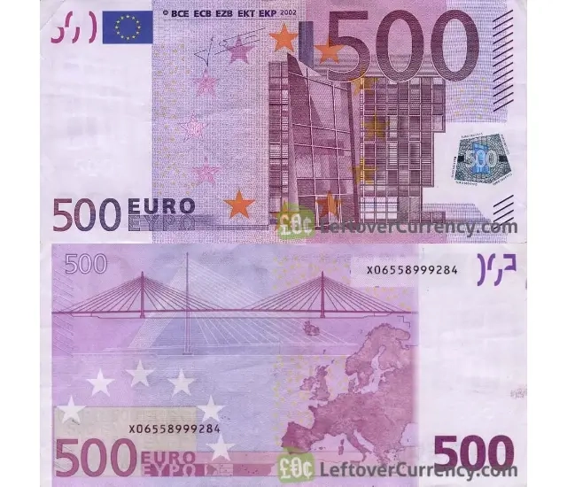Quinhentos Euros EUR - Nota Antiga